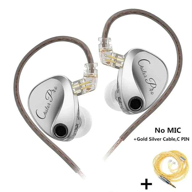 KZ Castor PRO in Ear Earphones Dynamic High-end Tunable Earbuds HiFi Sound Quality Bass Headsets Music Game Headphones IEMs