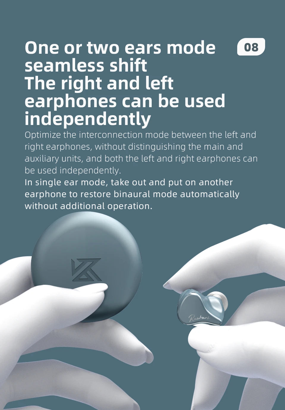 KZ SKS 1DD 1BA Hybrid Earphones  TWS Bluetooth 5.2 Headphone Noise Touch Control Cancelling Sport Music Headsets KZ SA08PRO S2