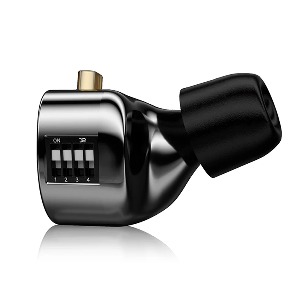 KZ D-Fi Wired Headphones 4-Level CustomizableTuning Switch HiFi Bass Earphone Dynamic In-Ear Monitor Earbuds 3D Stereo Headset