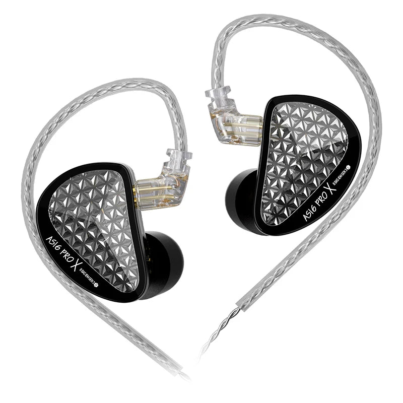 KZ AS16 PRO X in-ear headphones 8 balanced armature headphones three-channel acoustic duct structure HiFi headphones