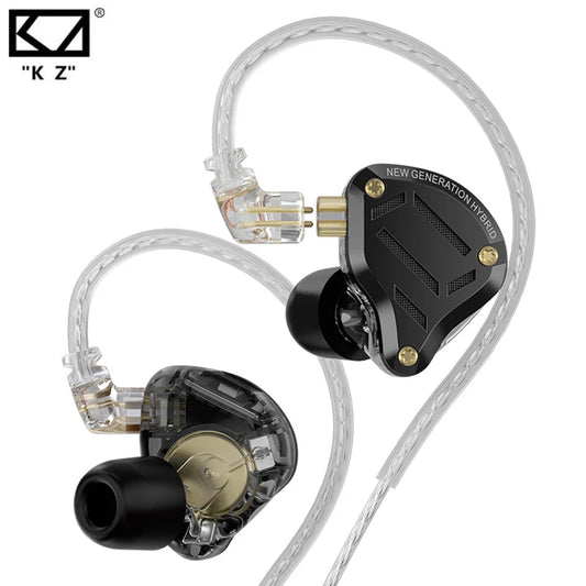KZ ZS10 Pro 2 HIFI Bass Metal Earphone 4BA+1DD Dynamic Driver Earbud Wired Headset Noise Cancelling Sport Gaming Music Headphone