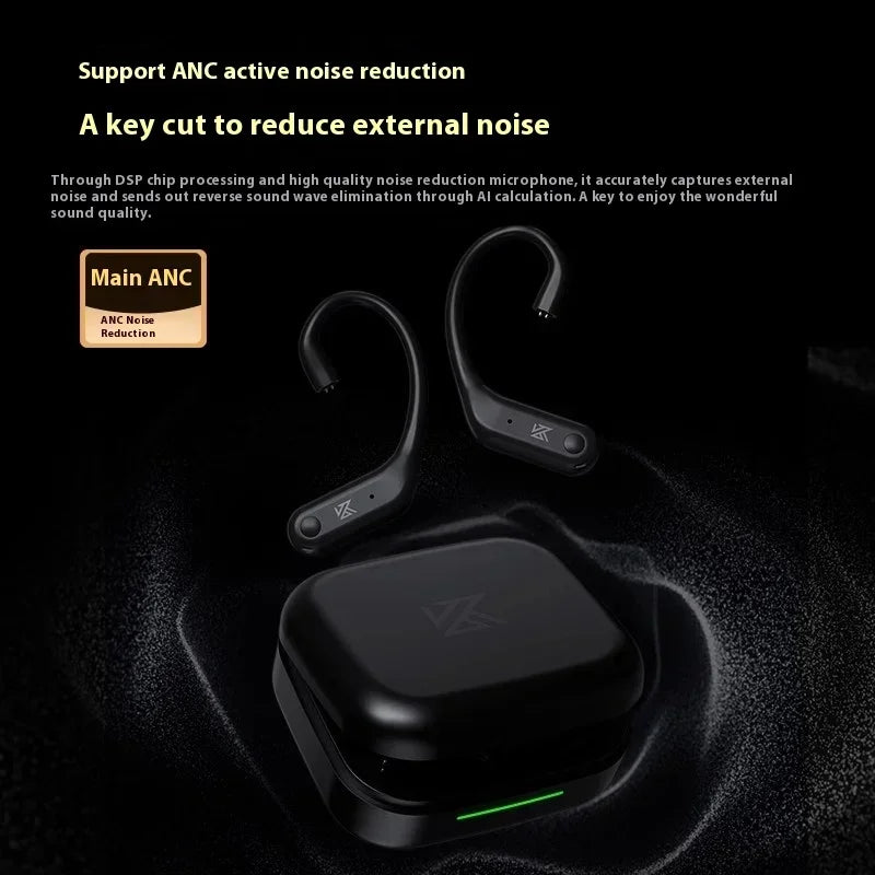 Kz An01 Ear-Hanging Earphone Wireless Bluetooth Active Noise Reduction Portable Earphone Hifi Audio Decoding Custom Muisc Gifts
