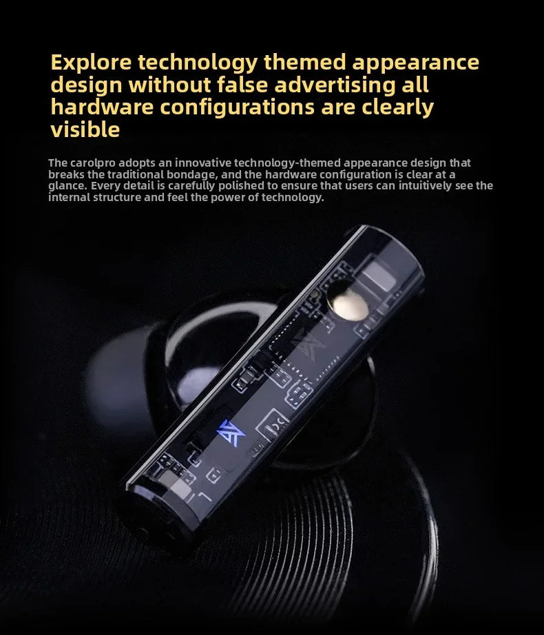KZ-Carol Pro  True Wireless Bluetooth 5.4 HD Lcad Decoding ANC Active Noise Reduction In Ear Bluetooth Earphones