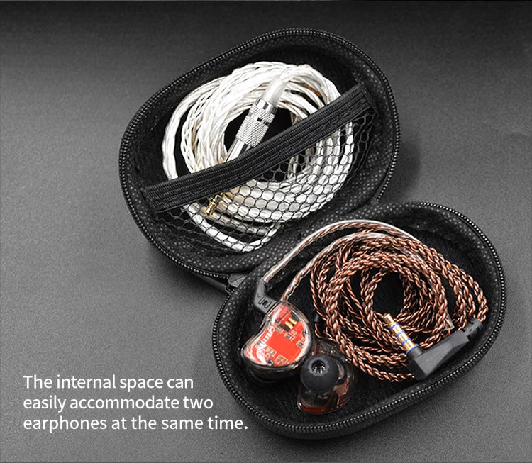 KZ Portable Earphone Storage Case Compact Travel Dustproof Audio Accessories Organizer Box Anti-Lost