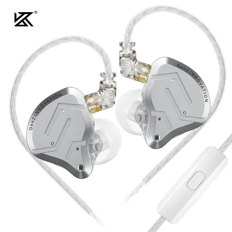 KZ ZSN Pro 2 1BA+1DD Hybrid Driver In Ear Earphone HIFI Bass Earbuds Metal Monitor Earphone Sport Headset  Interchangeable earph