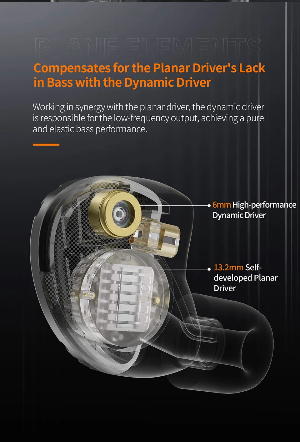 KZ Symphony in Ear Headphones Hybrid 13.2mm Self-developed Planar Driver Wired HIFI Audiophile Earphones DJ Gaming Music Headset