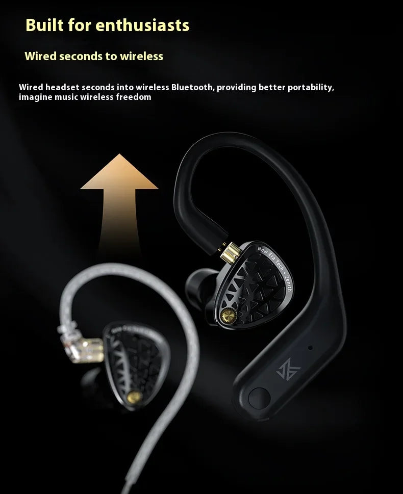 Kz An01 Ear-Hanging Earphone Wireless Bluetooth Active Noise Reduction Portable Earphone Hifi Audio Decoding Custom Muisc Gifts