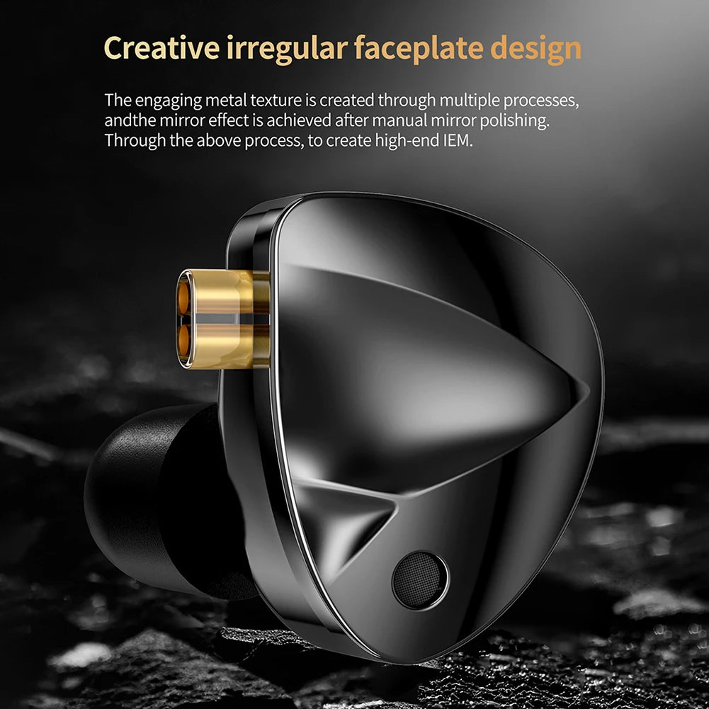 KZ D-Fi Wired Headphones 4-Level CustomizableTuning Switch HiFi Bass Earphone Dynamic In-Ear Monitor Earbuds 3D Stereo Headset